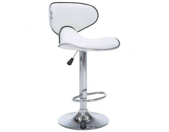 Sonata H Бар табуретки, 2 бр, бели, изкуствена кожа