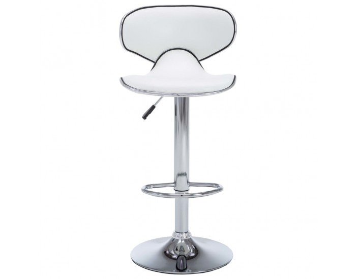 Sonata H Бар табуретки, 2 бр, бели, изкуствена кожа