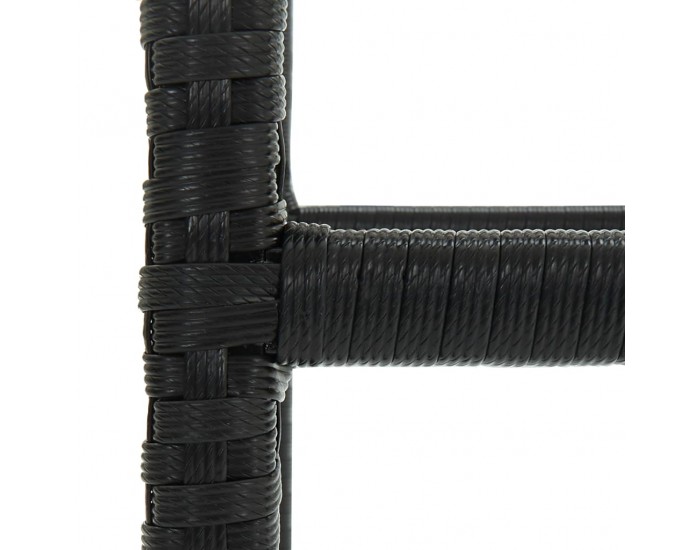 Sonata H Бар табуретки с възглавници, 2 бр, черен полиратан Sonata H Бар табуретки с възглавници, 2 бр, черен полиратан