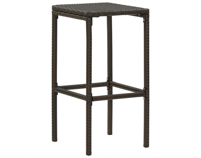 Sonata H Бар табуретки с възглавници, 3 бр, кафяв полиратан Sonata H Бар табуретки с възглавници, 3 бр, кафяв полиратан