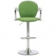 Sonata H Бар табуретки с подлакътници, 2 бр, зелени, изкуствена кожа