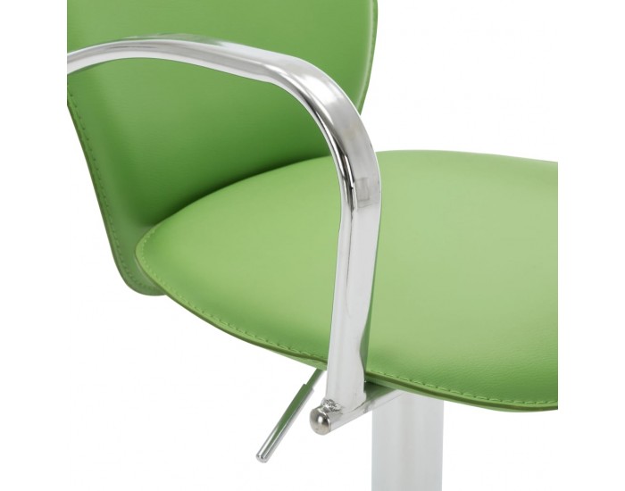 Sonata H Бар табуретки с подлакътници, 2 бр, зелени, изкуствена кожа