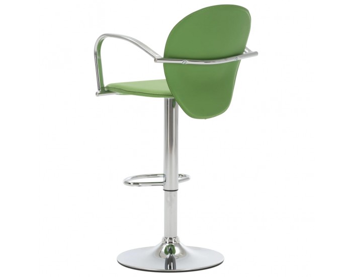 Sonata H Бар табуретки с подлакътници, 2 бр, зелени, изкуствена кожа