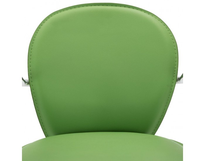 Sonata H Бар табуретки с подлакътници, 2 бр, зелени, изкуствена кожа