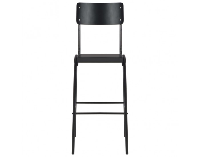 Sonata H Бар столове, 2 бр, черни, твърд шперплат, стомана