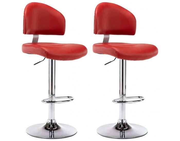 Sonata H Бар табуретки, 2 бр, виненочервени, изкуствена кожа Sonata H Бар табуретки, 2 бр, виненочервени, изкуствена кожа