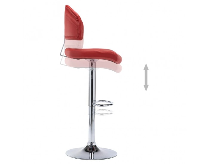 Sonata H Бар табуретки, 2 бр, виненочервени, изкуствена кожа Sonata H Бар табуретки, 2 бр, виненочервени, изкуствена кожа