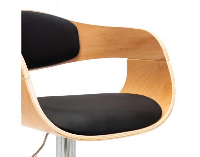 Sonata H Бар табуретка, черна, извито дърво и изкуствена кожа Sonata H Бар табуретка, черна, извито дърво и изкуствена кожа