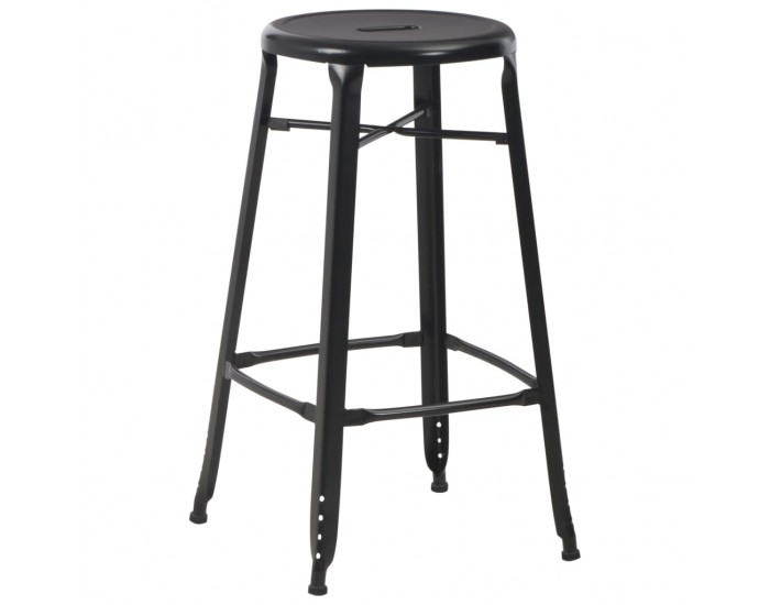 Sonata H Бар табуретки, 4 бр, черни, стомана Sonata H Бар табуретки, 4 бр, черни, стомана
