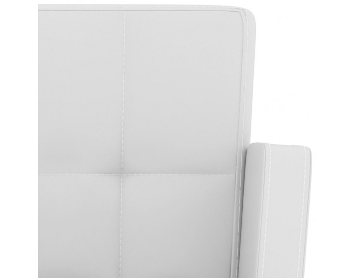 Sonata H Бар табуретки, 2 бр, бели, изкуствена кожа