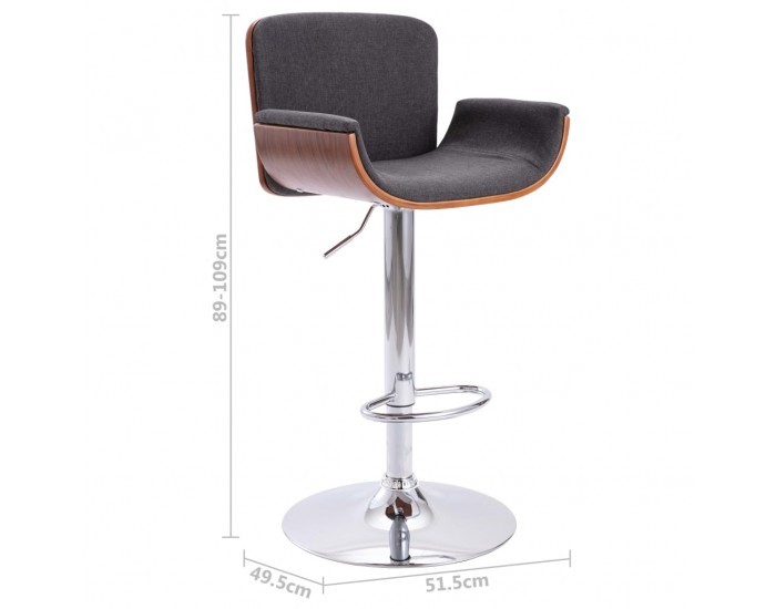 Sonata H Бар табуретка, сива, текстил