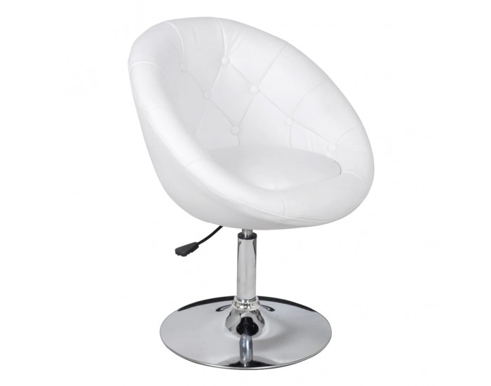 Sonata H Бар табуретка, бяла, изкуствена кожа