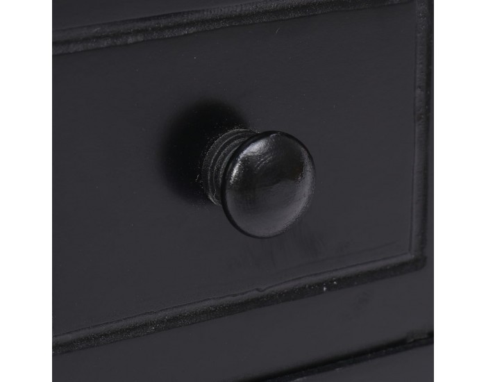 Sonata H Странична маса, черна, 40x40x40 см, дърво от пауловния