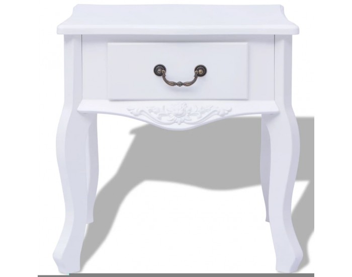 Sonata H Нощни шкафчета, 2 бр, МДФ, бели