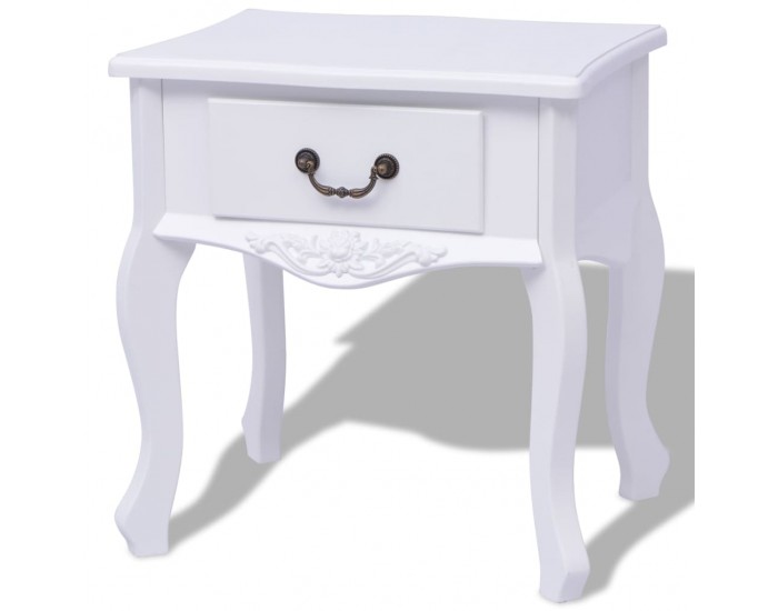 Sonata H Нощни шкафчета, 2 бр, МДФ, бели