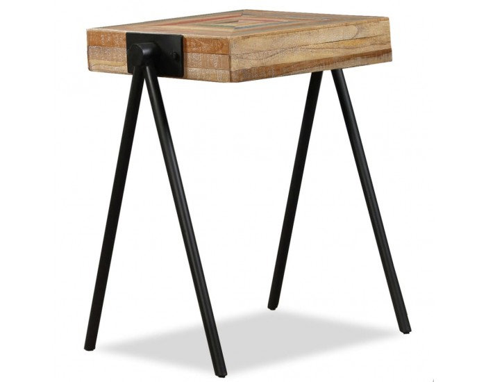 Sonata H Странична масичка, регенериран тик масив