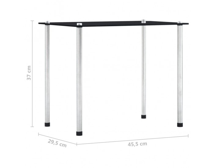 Sonata H Стифиращи маси, 3 бр, черни, закалено стъкло