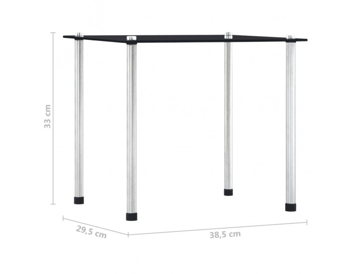 Sonata H Стифиращи маси, 3 бр, черни, закалено стъкло