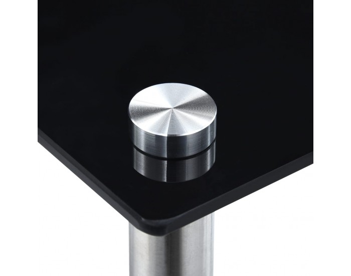 Sonata H Стифиращи маси, 3 бр, черни, закалено стъкло