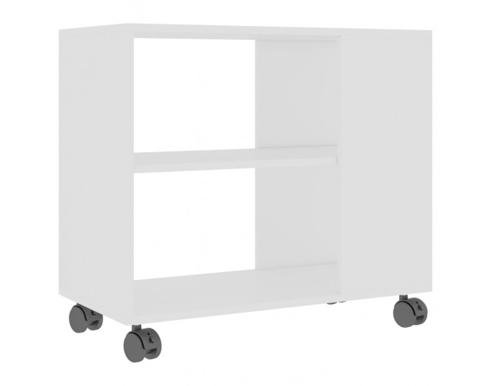 Sonata H Странична маса, бяла, 70x35x55 см, инженерна дървесина