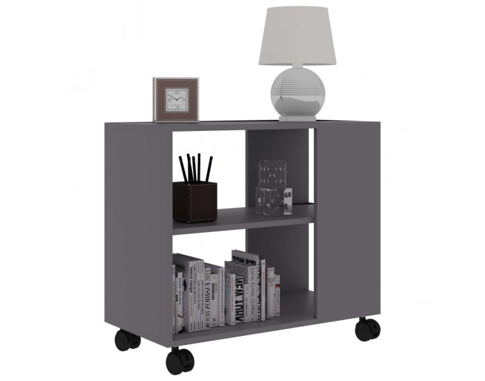 Sonata H Странична маса, сива, 70x35x55 см, инженерна дървесина