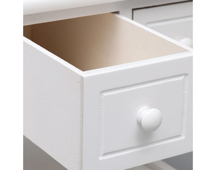 Sonata H Странична маса, бяла, 40x40x40 см, дърво от пауловния