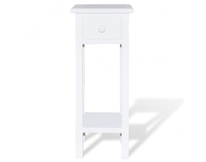 Sonata H Странична маса с чекмедже, бяла