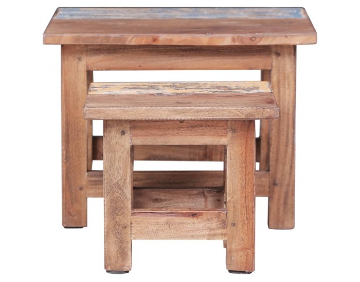 Sonata H Стифиращи маси, 2 бр, регенерирано дърво масив