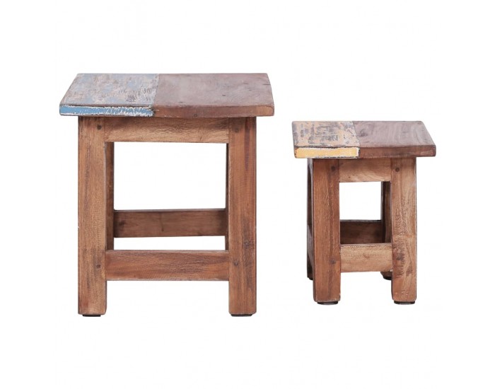 Sonata H Стифиращи маси, 2 бр, регенерирано дърво масив