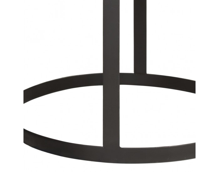 Sonata H Странични кръгли маси, 2 бр, мангово дърво масив и стомана