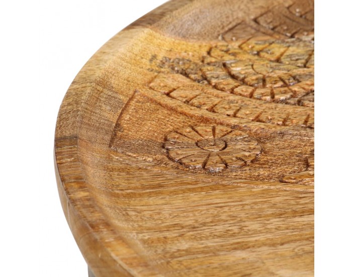 Sonata H Странични кръгли маси, 2 бр, мангово дърво масив и стомана