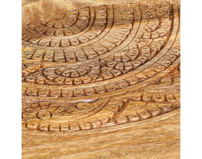 Sonata H Странични кръгли маси, 2 бр, мангово дърво масив и стомана