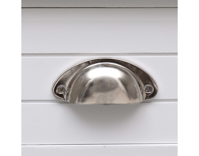 Sonata H Странична маса, бяла, 40x40x40 см, дърво от пауловния