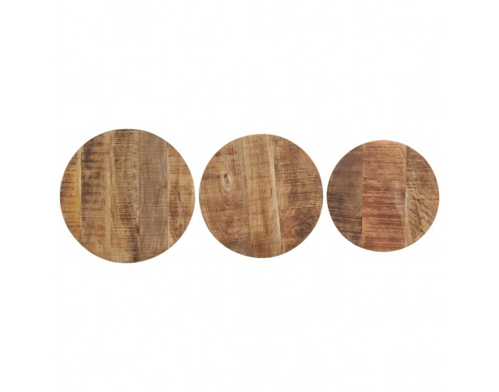 Sonata H Странични маси, 3 бр, грубо мангово дърво