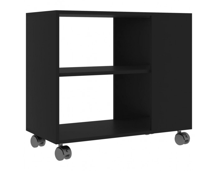 Sonata H Странична маса, черна, 70x35x55 см, инженерна дървесина