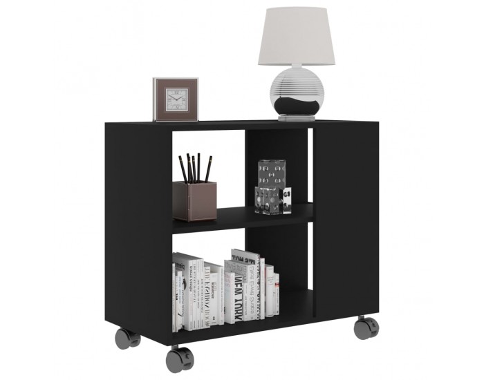 Sonata H Странична маса, черна, 70x35x55 см, инженерна дървесина