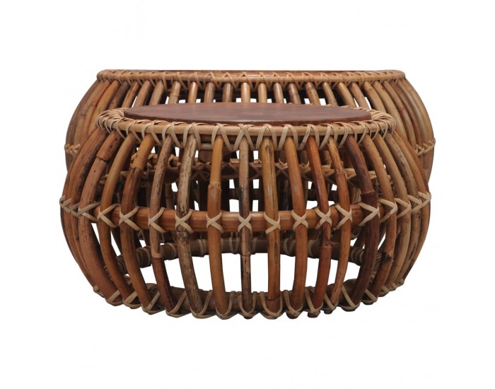 Sonata H Маси за кафе, 2 бр, естествен ратан