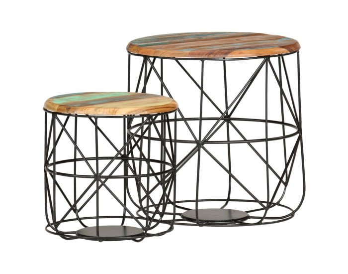 Sonata H Маси за кафе, 2 бр, регенерирано дърво масив