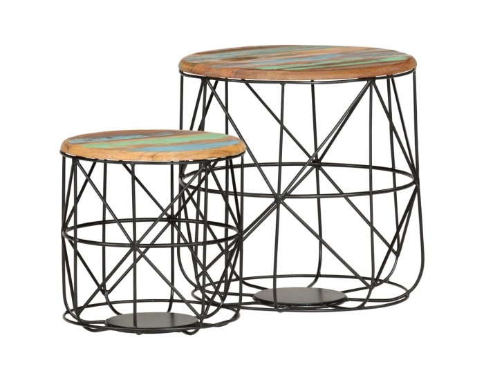 Sonata H Маси за кафе, 2 бр, регенерирано дърво масив