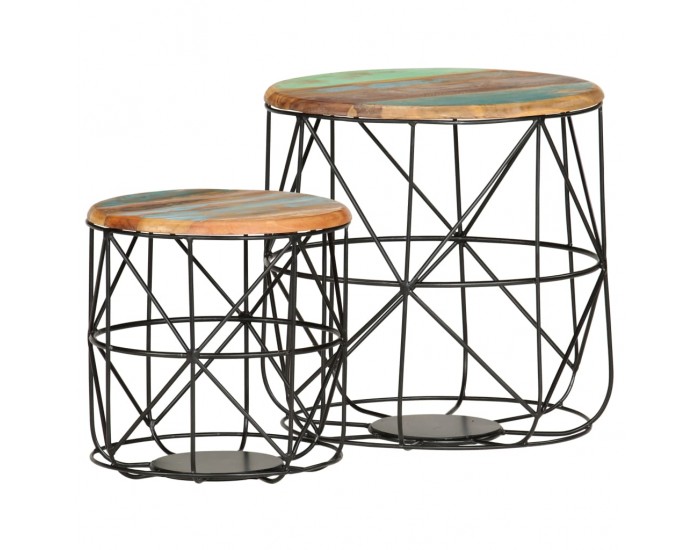 Sonata H Маси за кафе, 2 бр, регенерирано дърво масив