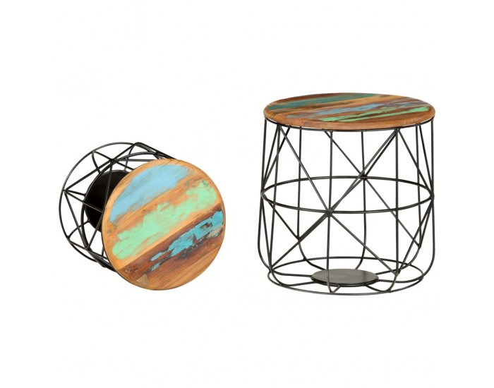 Sonata H Маси за кафе, 2 бр, регенерирано дърво масив