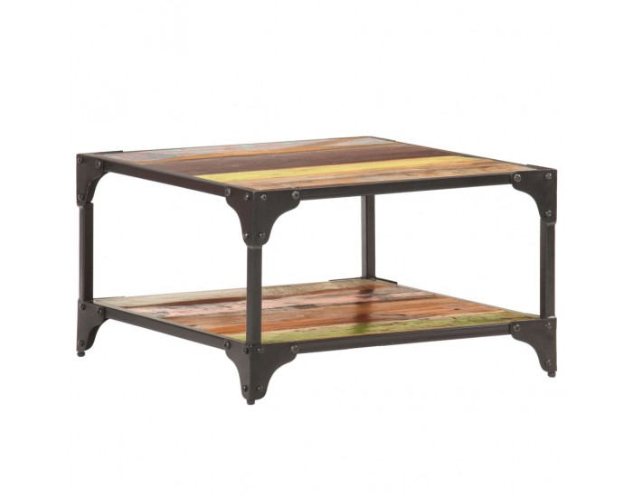 Sonata H Маса за кафе, 60x60x35 см, регенерирано дърво масив