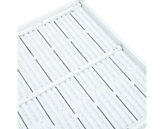 Sonata H Маса за кафе, бяла, 78x78x74 см, HDPE, дървен вид