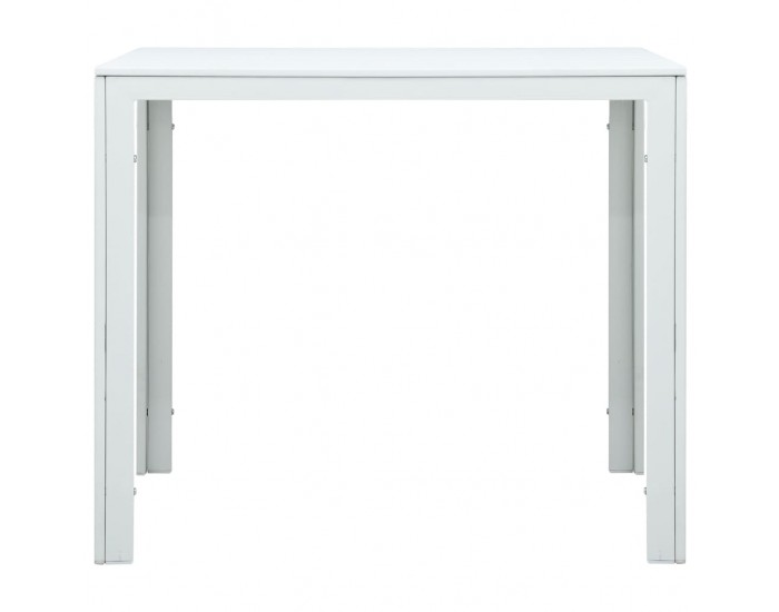 Sonata H Маса за кафе, бяла, 78x78x74 см, HDPE, дървен вид