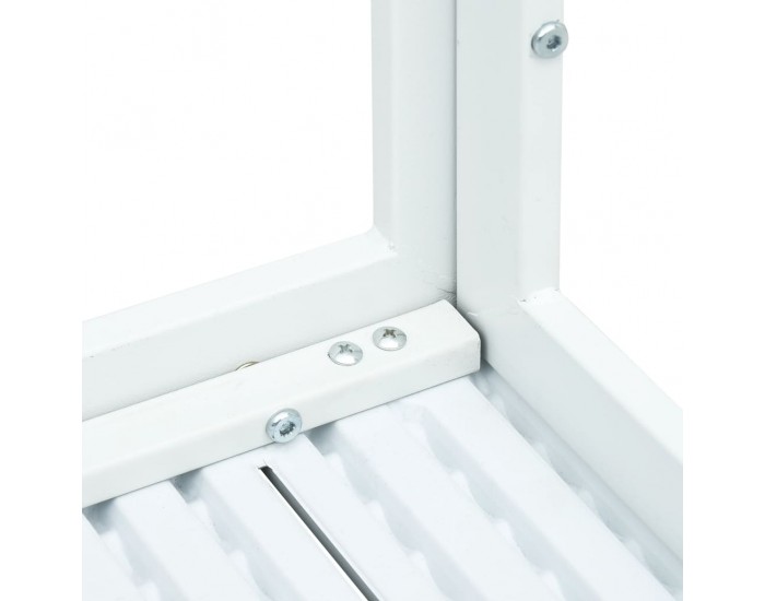 Sonata H Маса за кафе, бяла, 78x78x74 см, HDPE, дървен вид