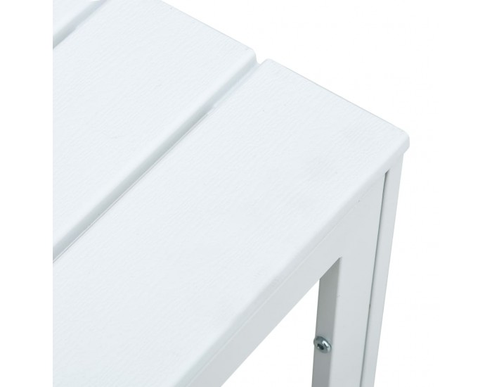 Sonata H Маса за кафе, бяла, 78x78x74 см, HDPE, дървен вид