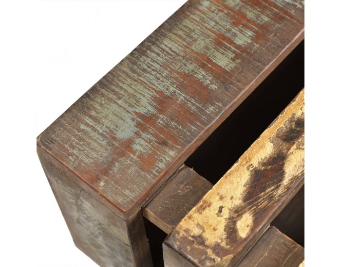 Sonata H Холна маса от регенерирана дървесина, 4 колела