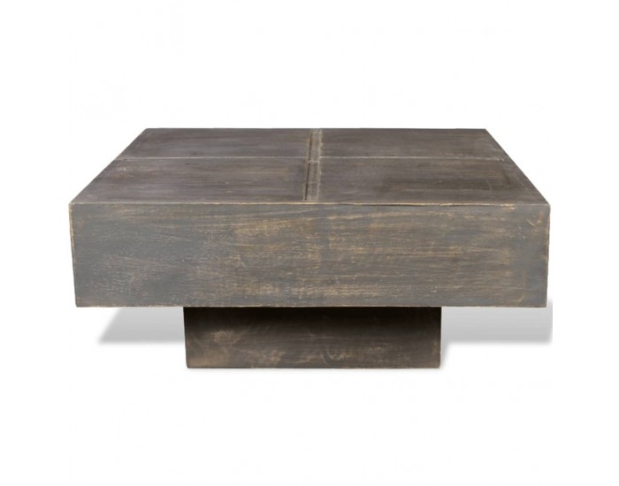 Sonata H Маса за кафе, мангово дърво масив, квадратна, тъмнокафява