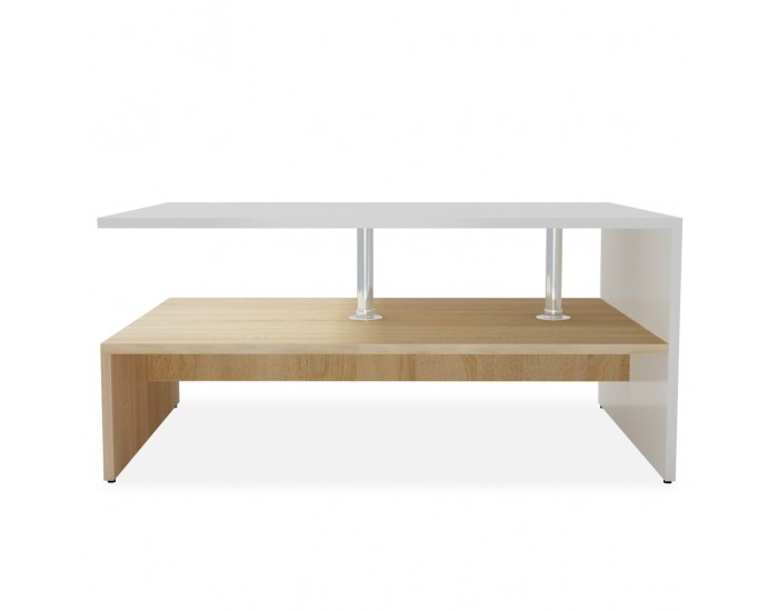 Sonata H Холна маса, инженерно дърво, 90x59x42 см, дъб и бял