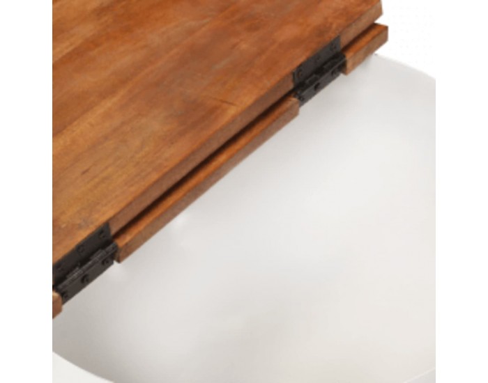 Sonata H Маса за кафе, регенерирано дърво масив, бяла, форма на купа